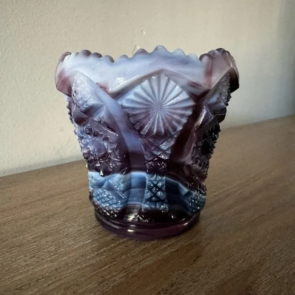 Purple Slag Glass Toothpick Holder by Imperial - Picture 2 of 8